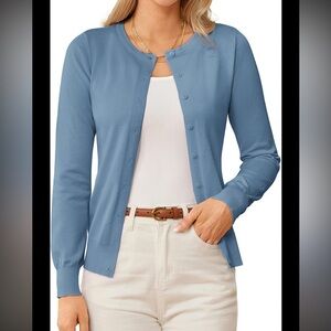 Grace Karin Baby Blue Cardigan - 2XL
